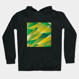 Polygonal fields pattern, green shade Hoodie